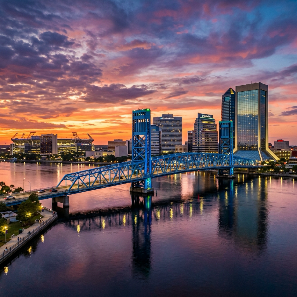 Jacksonville Skyline at Sunset